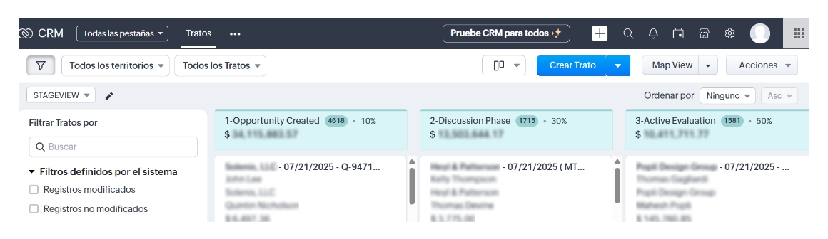 Estrategia de lead nurturing automatizada para Microcad usando Zoho