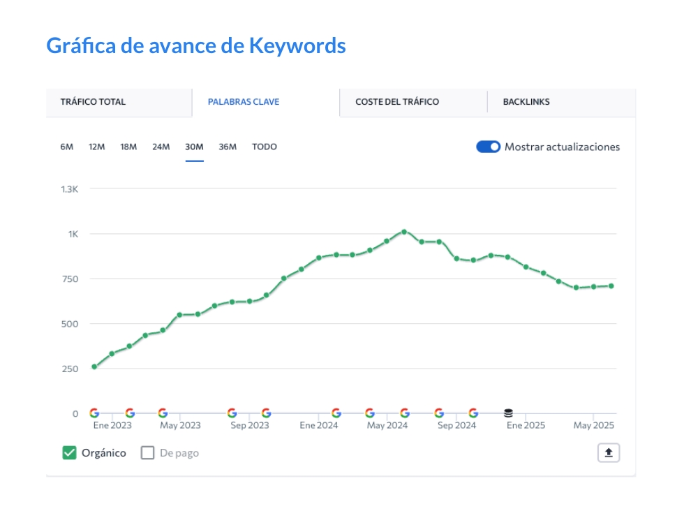 resultados seo Yanuba