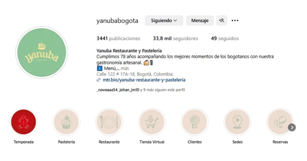 resultados redes sociales de Yanuba